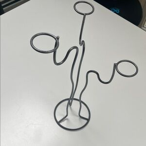 Candelabra, Three branch Modern Minimalist Y2K metal candle, vase, sphere holder